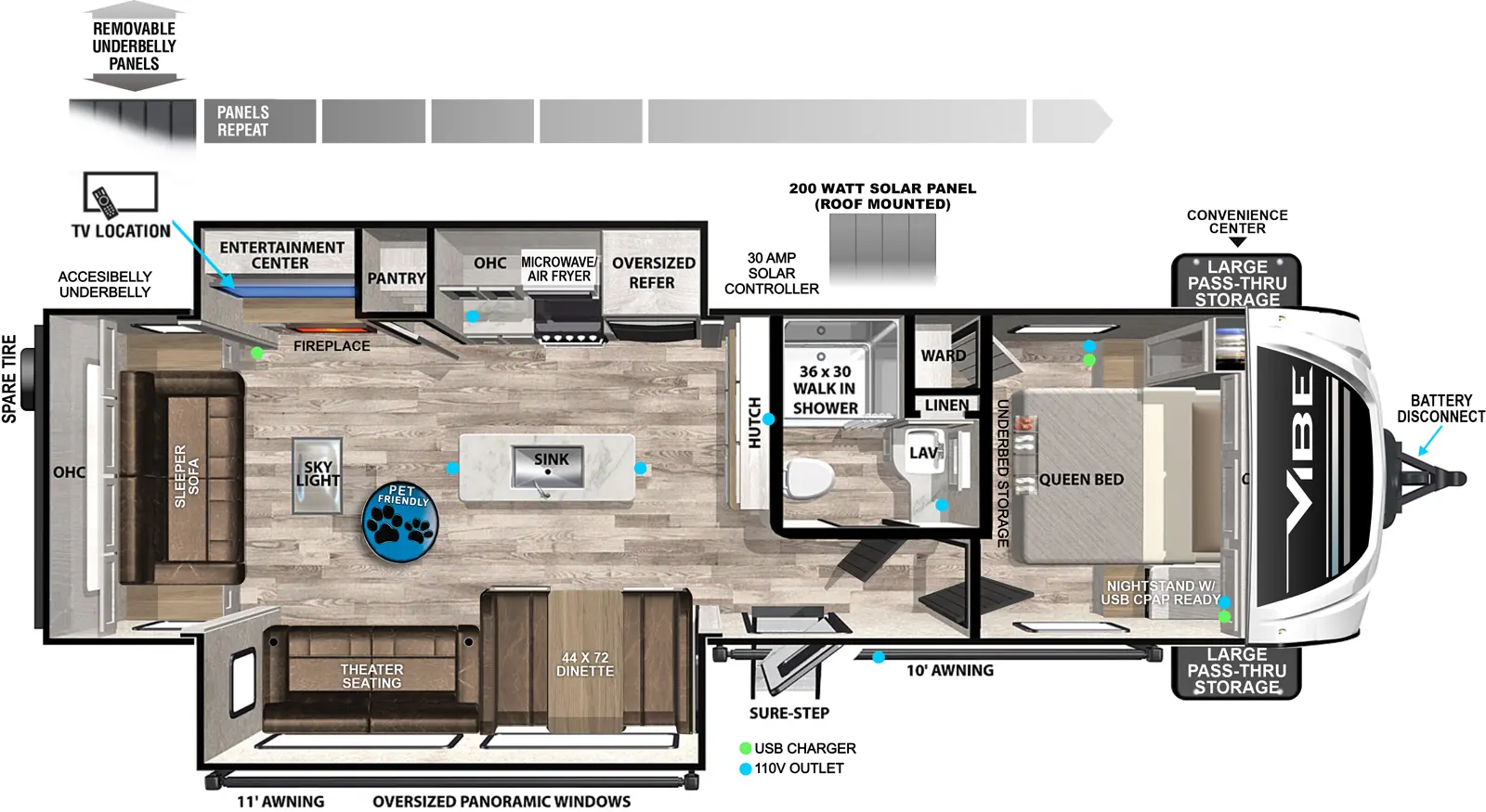 Vibe 28RL Floorplan